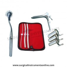 Hegar uterine dilator 3 pieces set,3-4, 9-10, 11-12, pinwheel, grave large, collin 3pcs